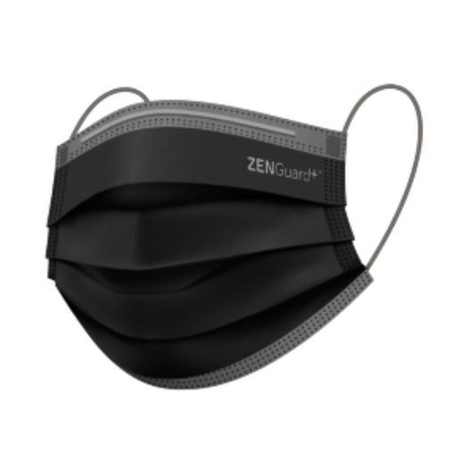 CAREGuard+™ with ZenGUARD™ Medical Use Disposable 4ply Black Mask‐ Adult (2 boxes per order Min.)